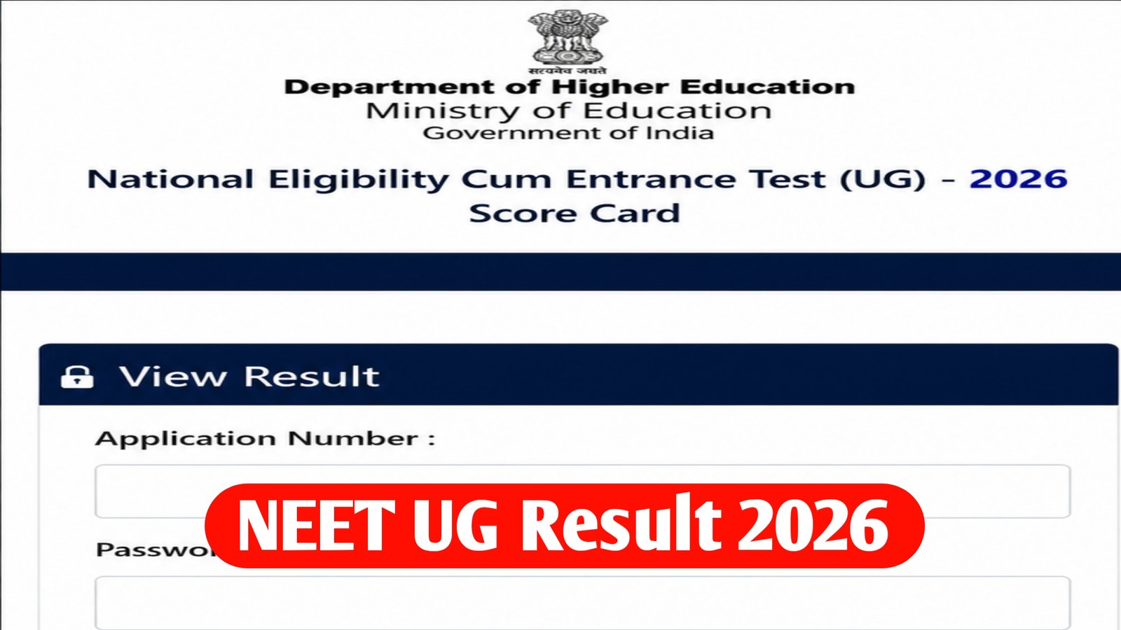 NEET UG Result 2026 Download Re-NEET Scorecard & Cut Off